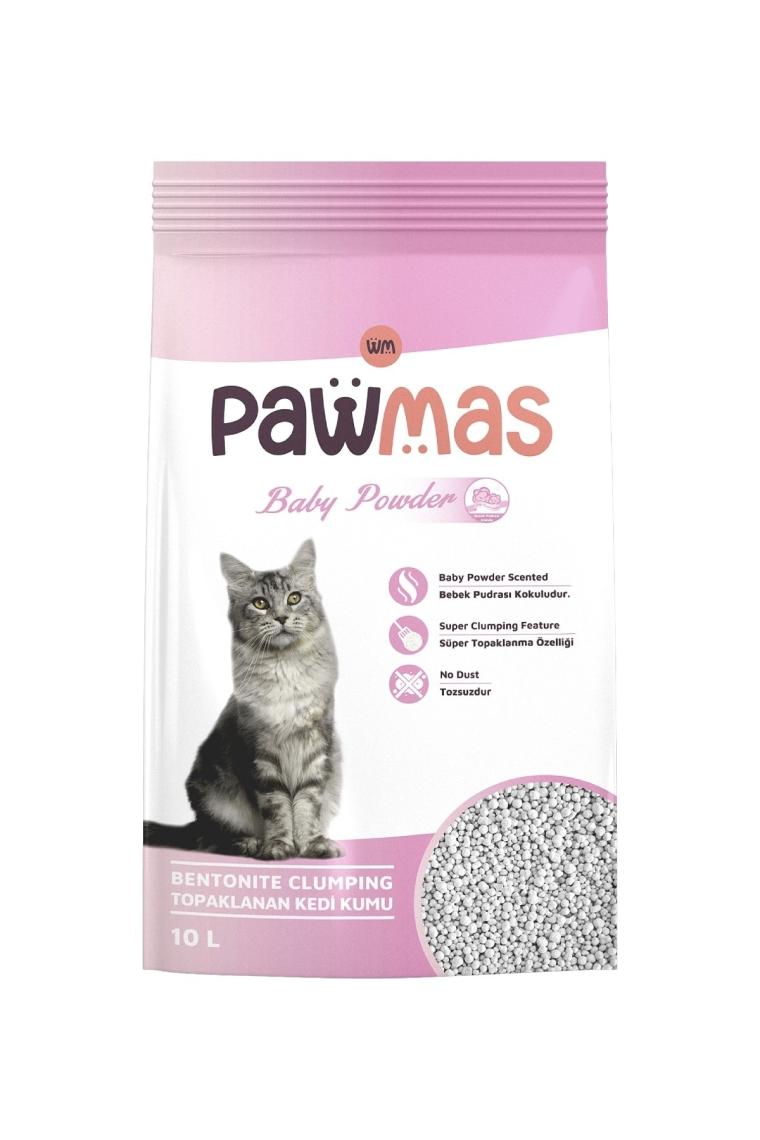 Bebek Pudrası Kokulu Bentonit Kedi Kumu 10 Lt