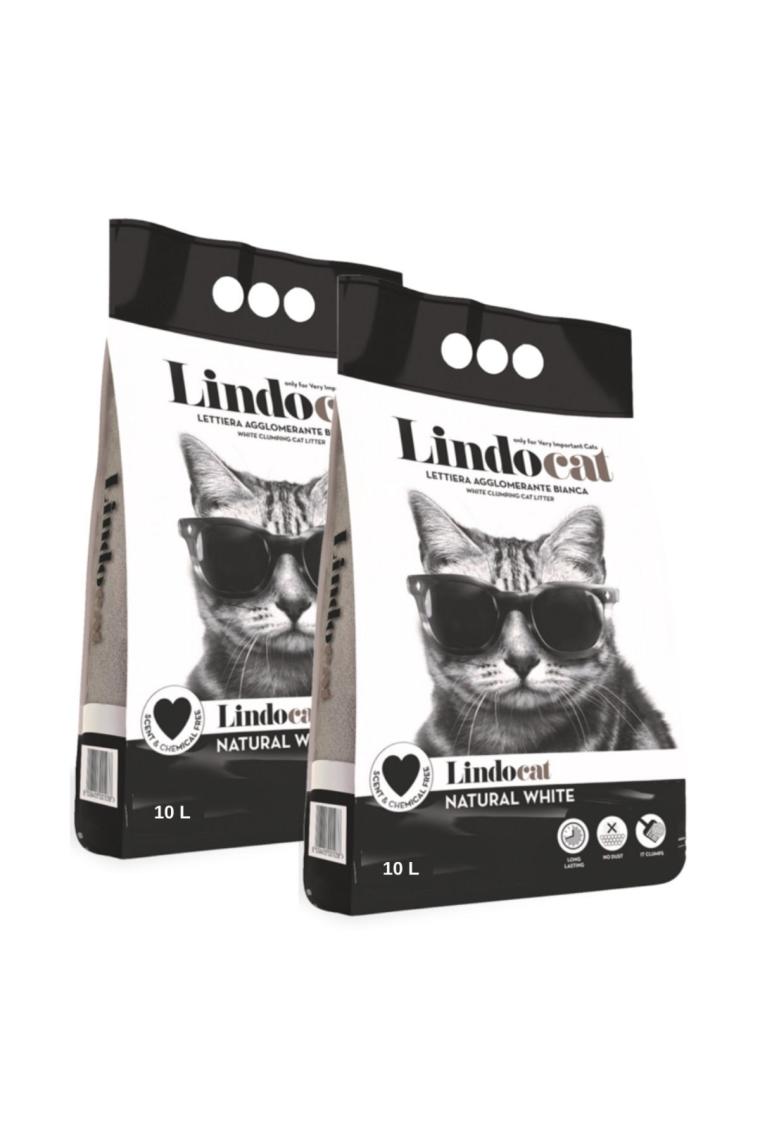 Lindocat Hijyenik Topaklaşan Kokusuz Kalın Taneli Kedi Kumu 10 l x 2 Adet