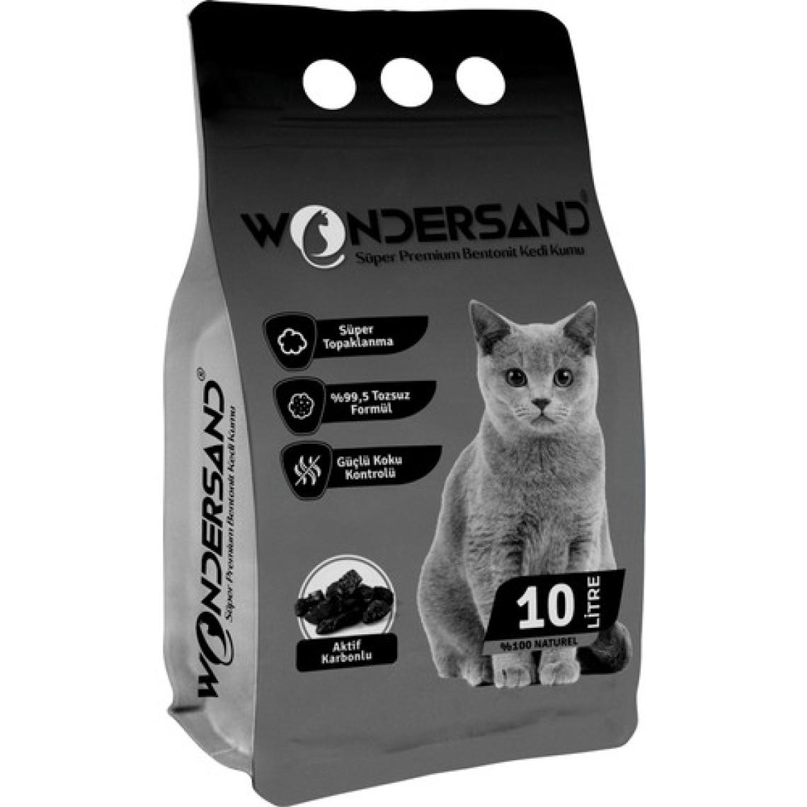 Wondersand Aktif Karbon Süper Premium Kedi Kumu 10 Lt