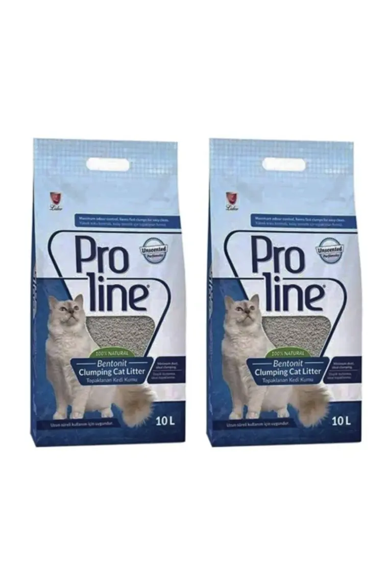 Pro Line Parfümsüz Topaklanan Kedi Kumu 10 Lt (2 Adet)