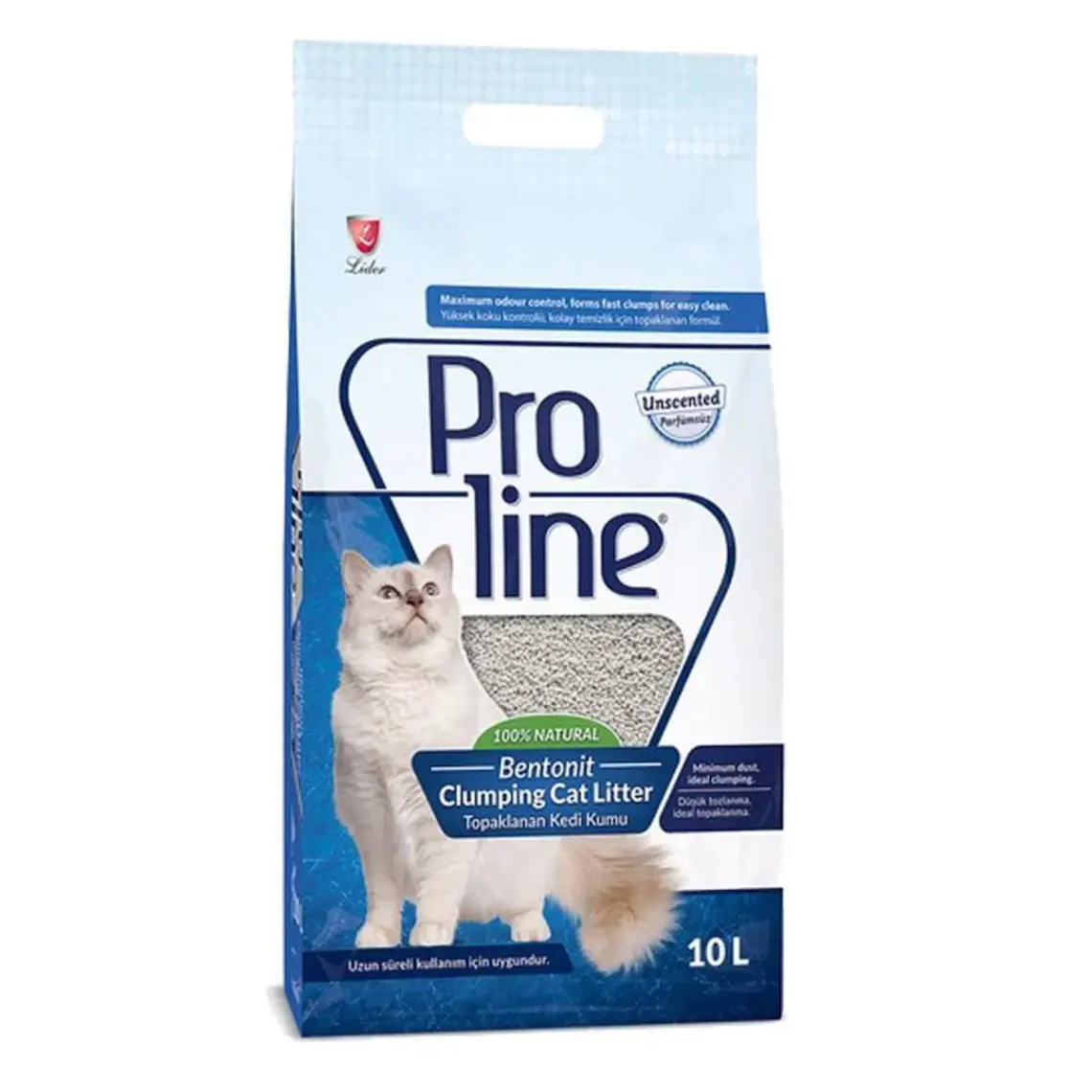 Pro Line Parfümsüz Topaklanan Kedi Kumu 10 Lt (2 Adet)