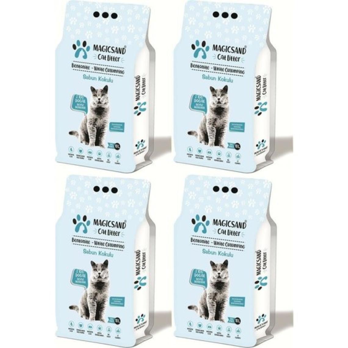 Magicsand Marsilya Kokulu Kalin Taneli Kedi Kumu 10 Lt 4 Adet