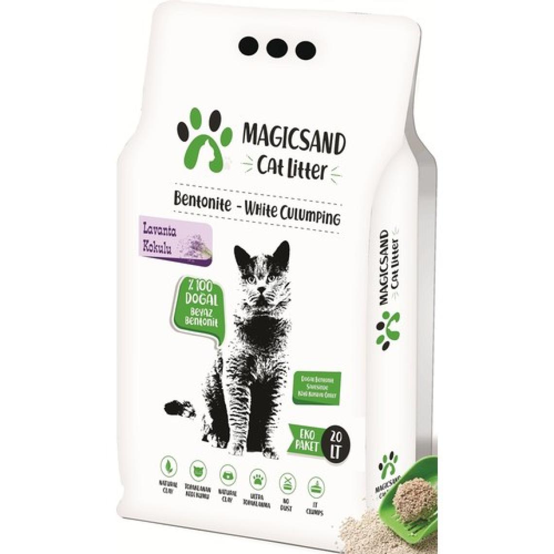 Magicsand Cat Litter Lavanta Kokulu 20 lt Kalın Taneli Kedi Kumu
