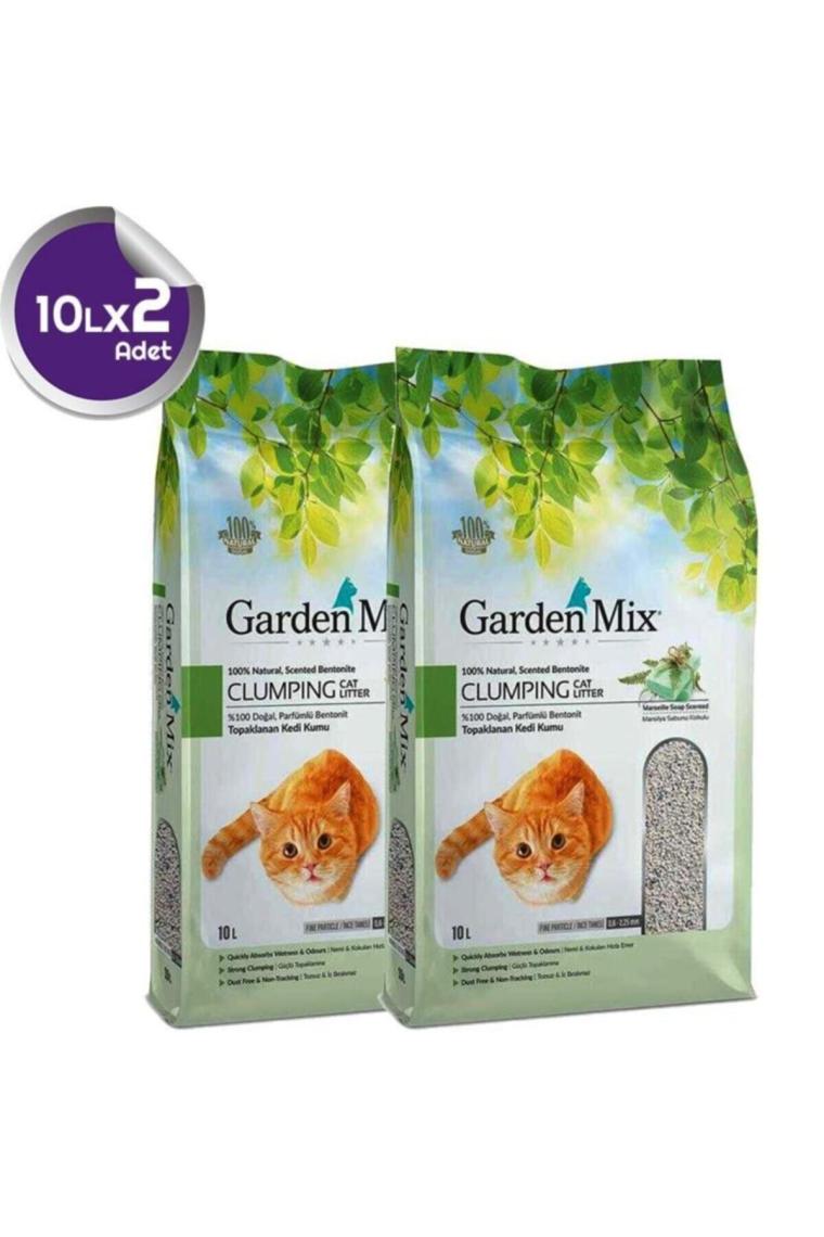 Bentonit Marsilya Kokulu Kedi Kumu Ince 10 Lt X2