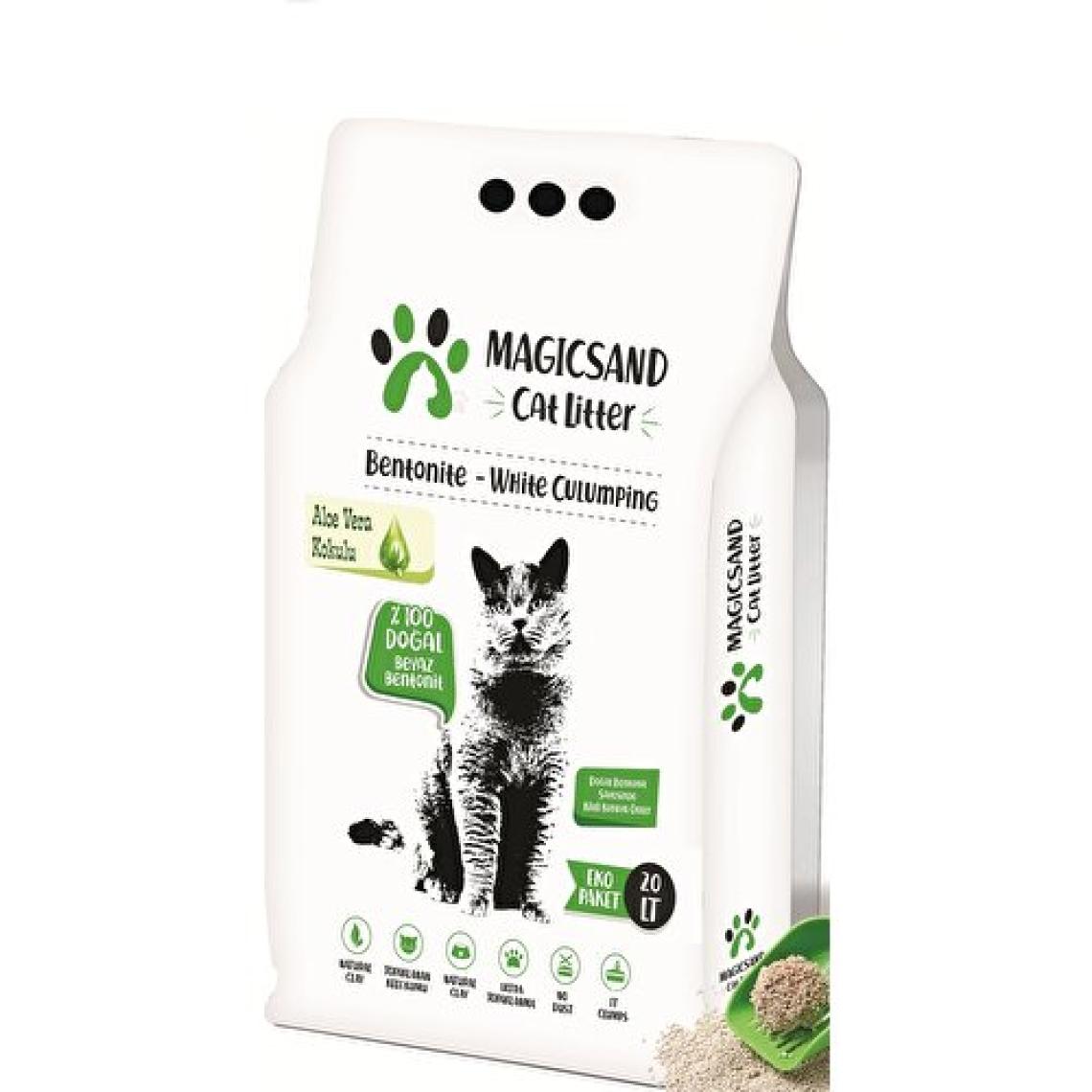 Magicsand Cat Litter Aloe Veralı İnce Taneli 20 lt Kedi Kumu