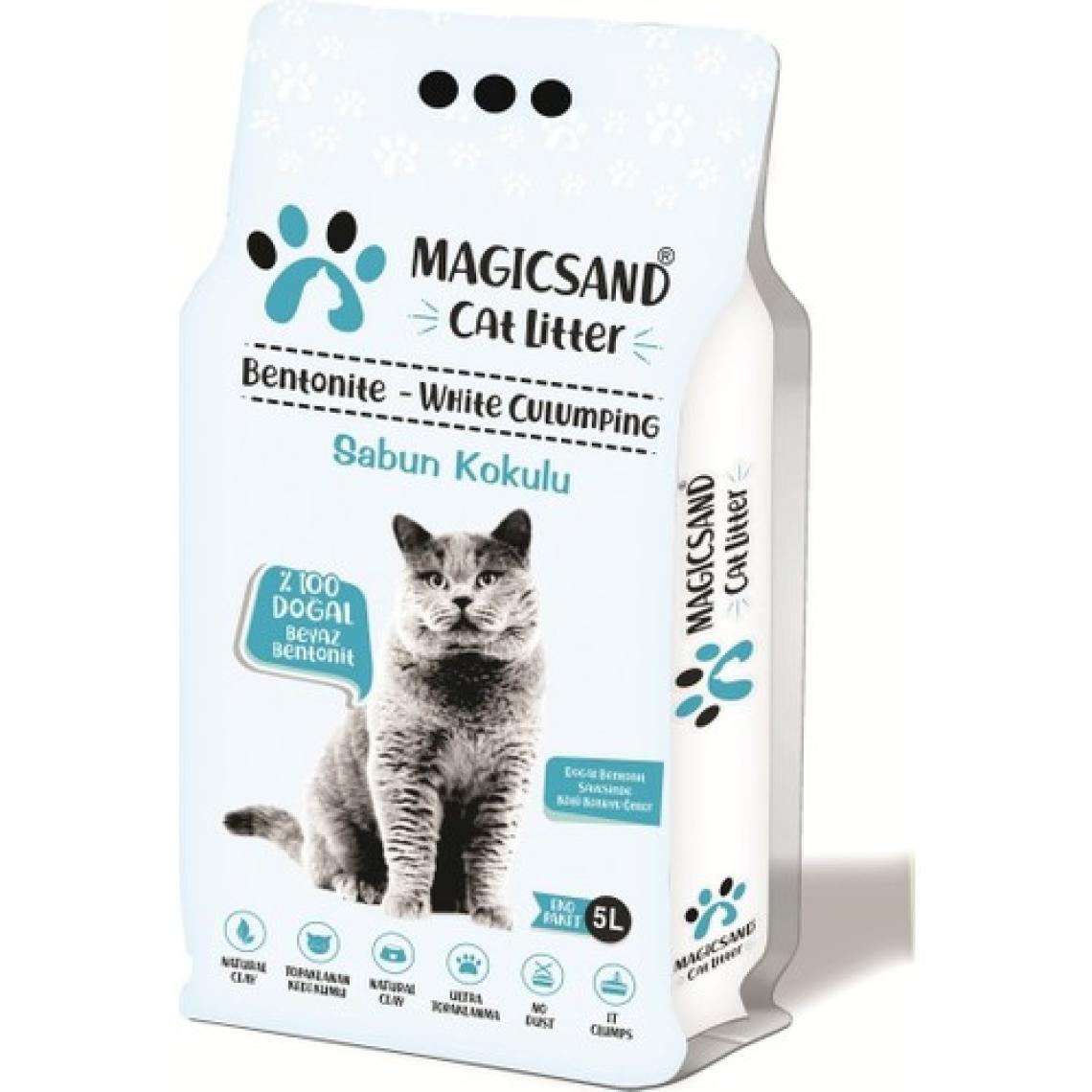 Magicsand Cat Litter Sabunlu Kalın Taneli Kedi Kumu 15 Lt Marsilya Sabun Kokulu 10+5 Lt
