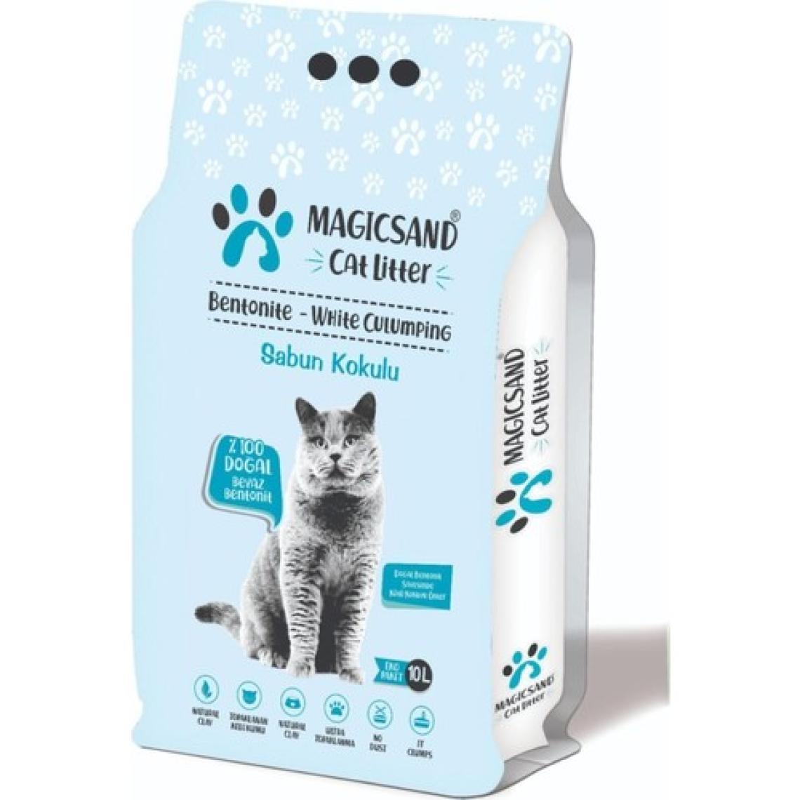 Magicsand Cat Litter Sabunlu Kalın Taneli Kedi Kumu 15 Lt Marsilya Sabun Kokulu 10+5 Lt