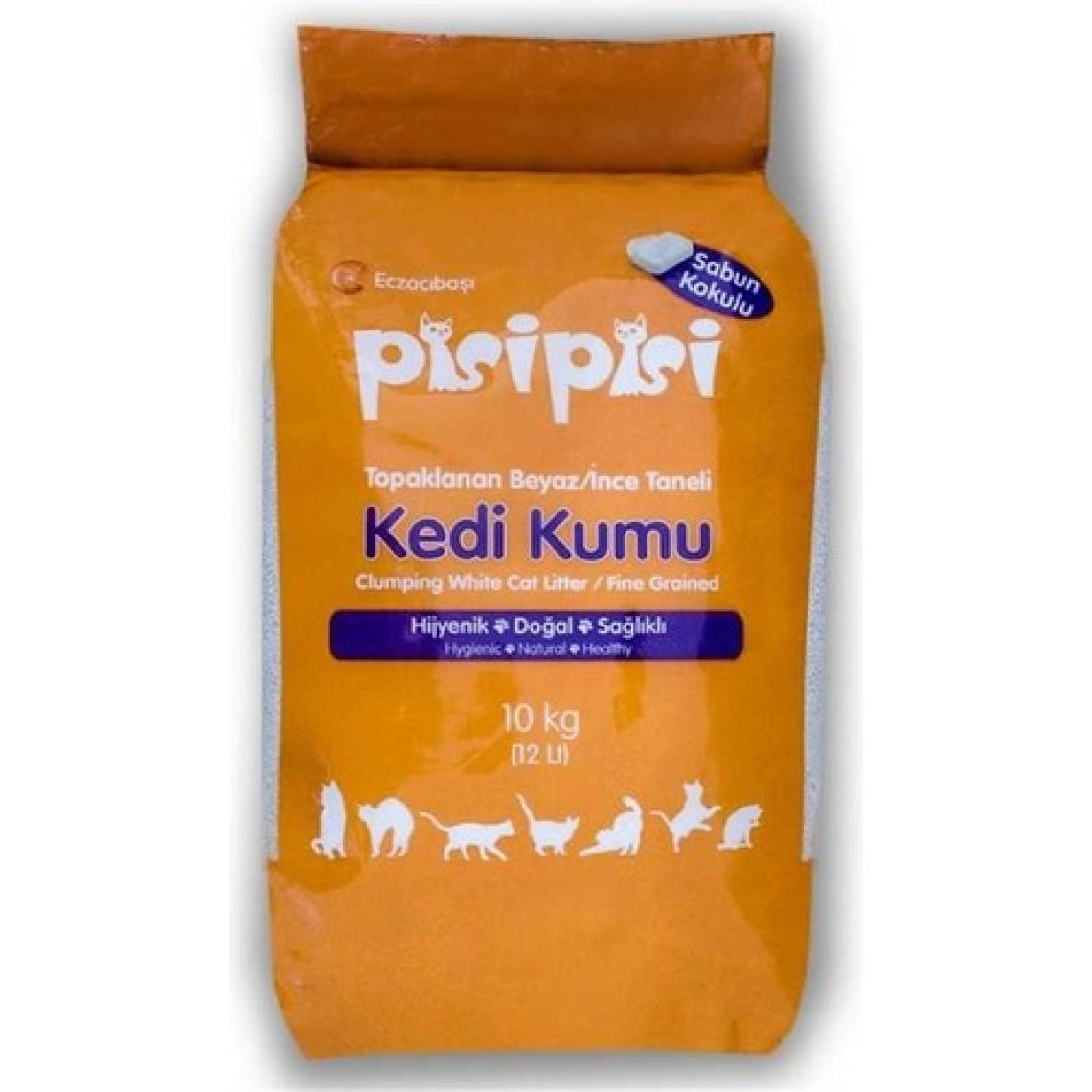 Pisipisi Topaklaşan Sabun Kokulu Kalın Taneli 10 kg / 12 lt Kedi Kumu