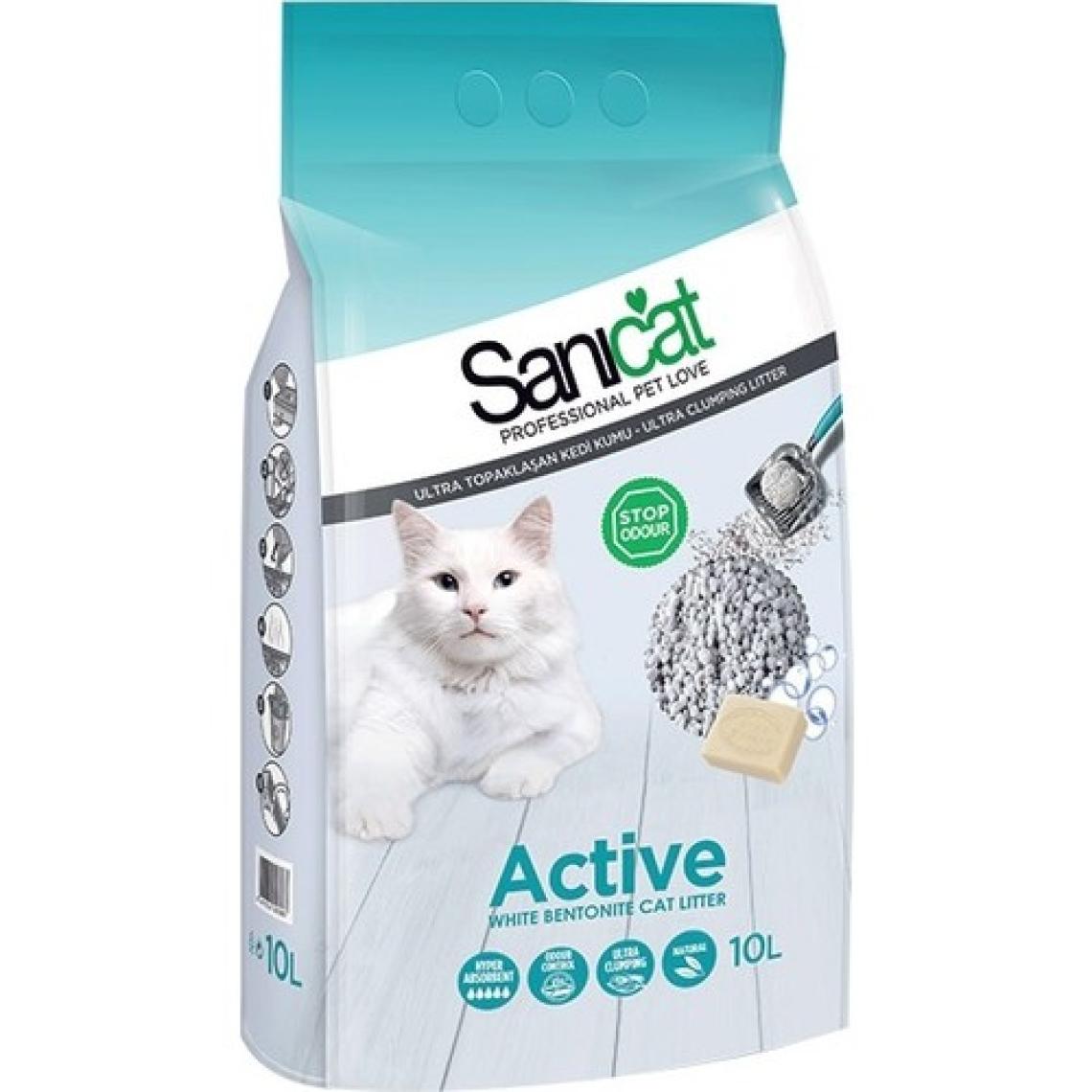 Sanicat Active Topaklaşan Marsilya Sabunu Kokulu Kedi Kumu 10 Lt