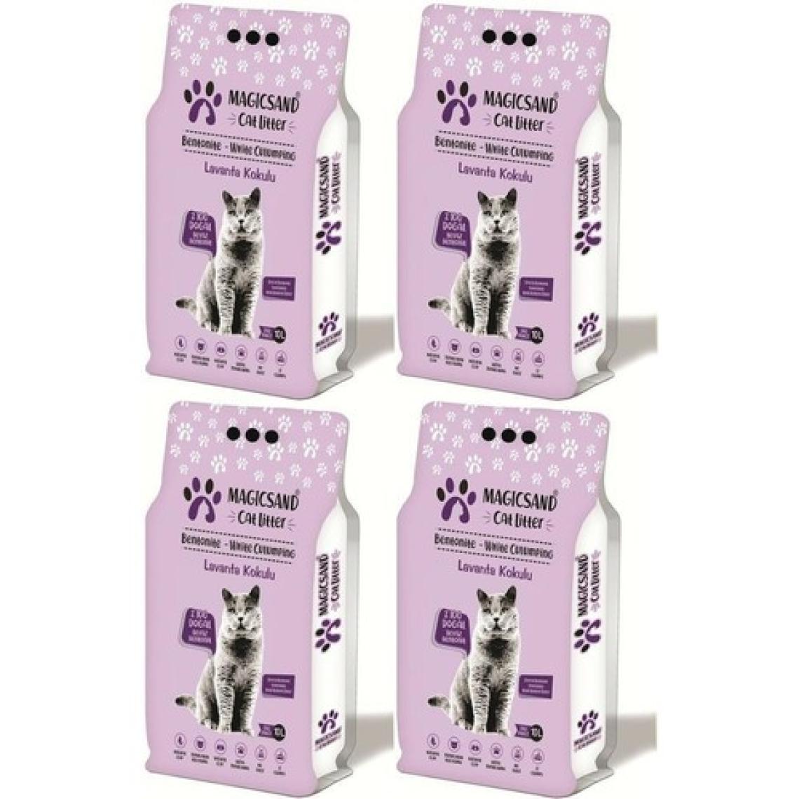 Magicsand Lavanta Koku Ince Taneli Kedi Kumu 10 Lt 4'lü