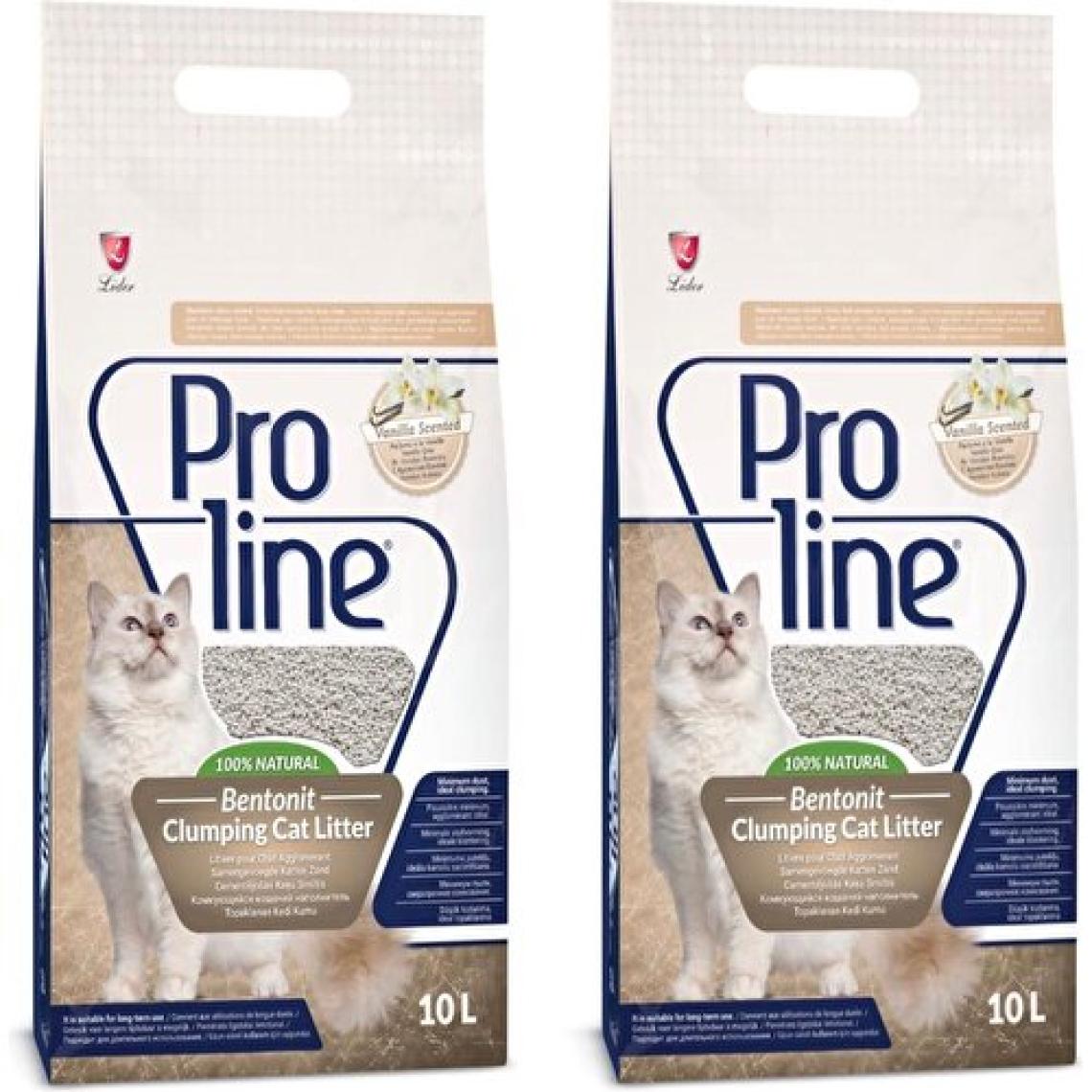 Pro Line Vanilya Kokulu İnce Taneli Topaklanan Kedi Kumu 10 Lt x 2 Adet