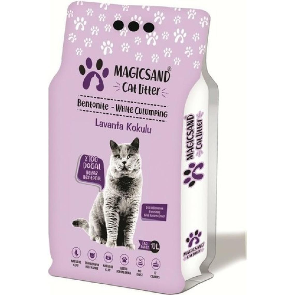 Magicsand Lavanta Kokulu Kalın Taneli Kedi Kumu 10 Lt