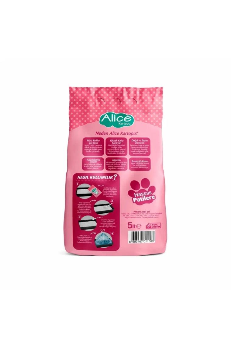 Alice Kartopu Topaklaşan Ince Taneli Kedi Kumu 4x5 Lt.