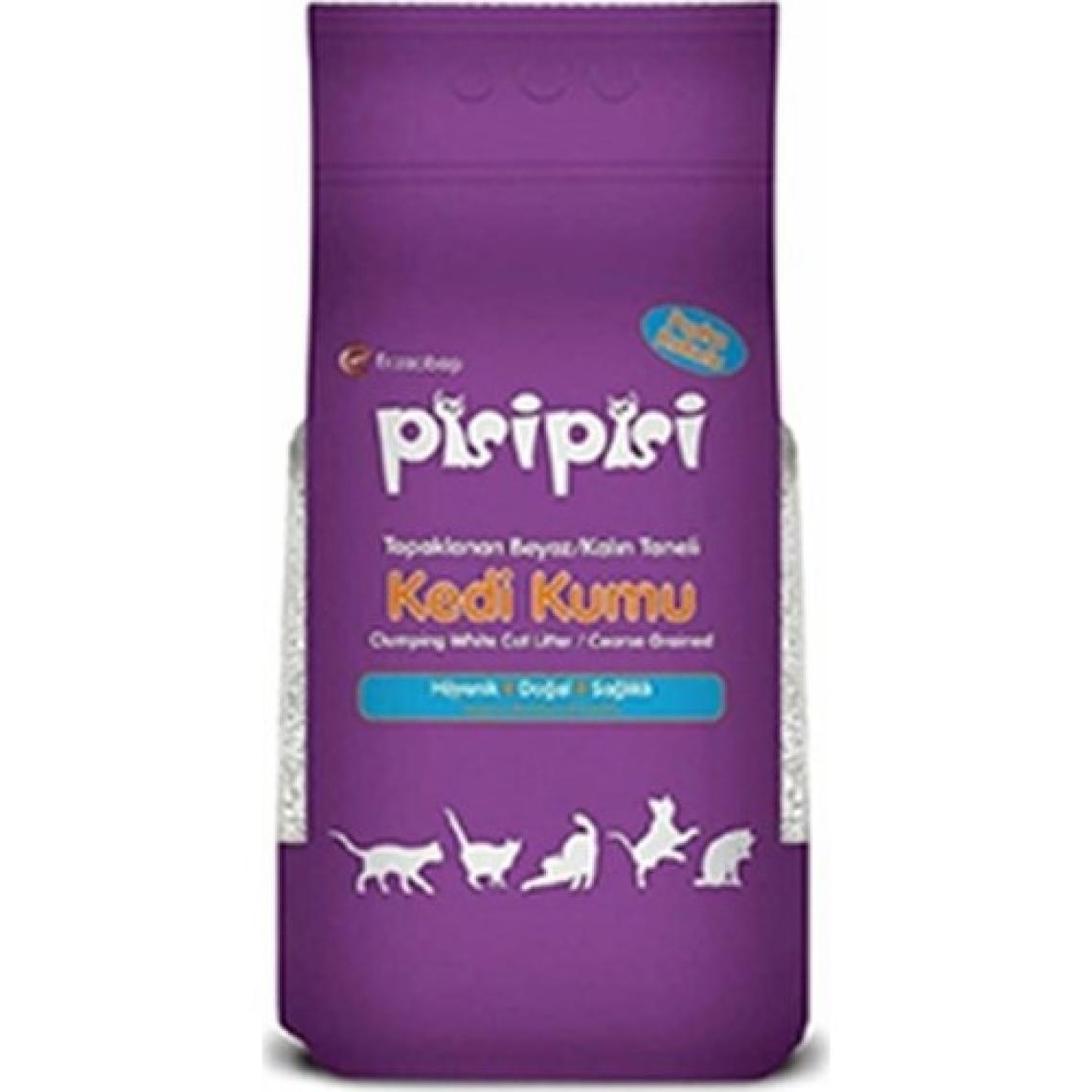 Pisipisi Topaklaşan Pudra Kokulu Kalın Taneli 5 kg / 6 lt Kedi Kumu