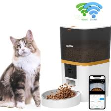 Haustier QQ009 Gece Görüşlü 1080P Fhd Kameralı, Akıllı Kedi Köpek Otomatik Mama Kabı, Tuya App-Wifi Uzaktan Kontrol, Sesle Çağırma, 2.4ghz-5ghz, 6lt Hazne, Metal Kase