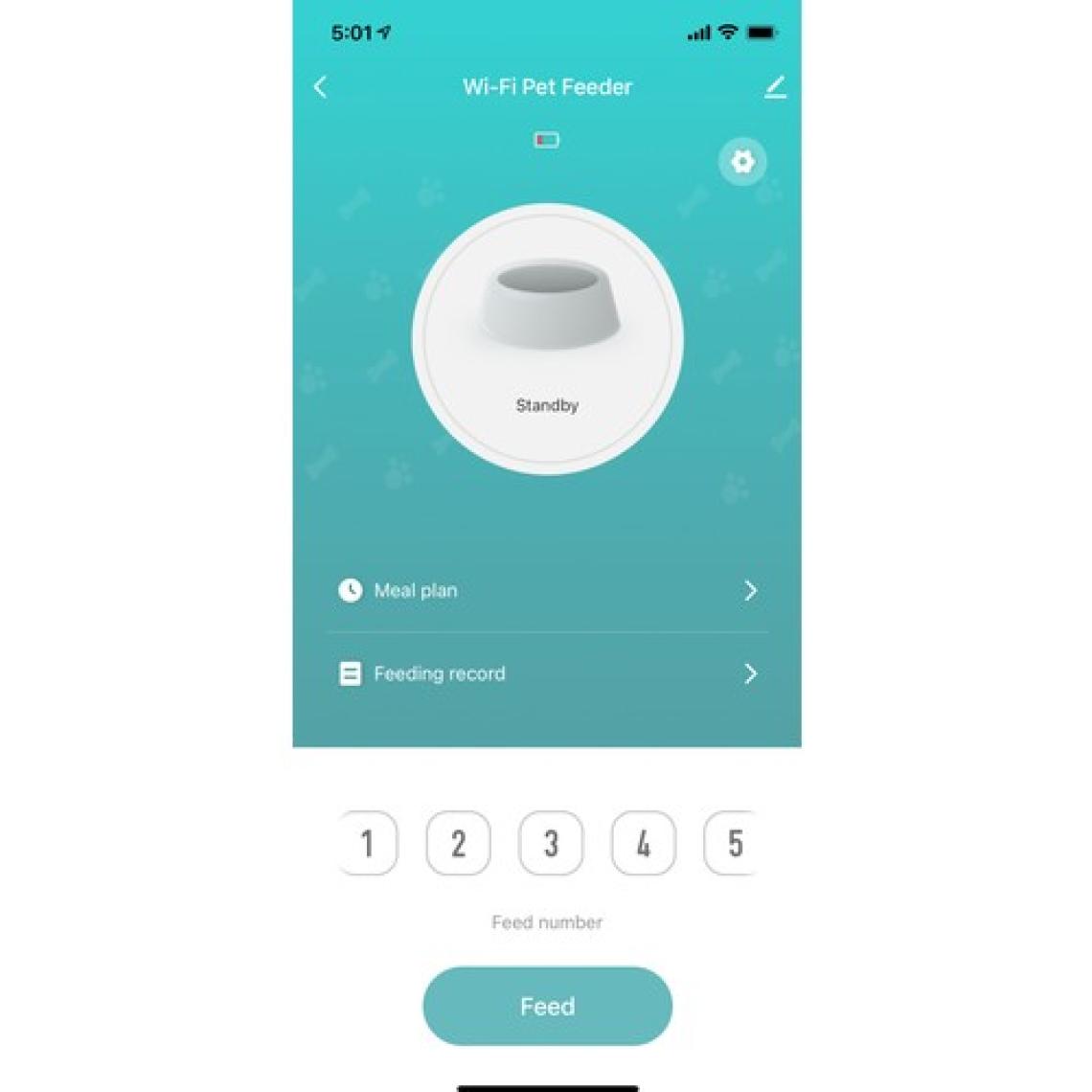 Haustier QQ023 Akıllı Kedi Köpek Mama Kabı, Tuya App-Wifi Uzaktan Kontrol, 4lt Hazne, Metal Kase