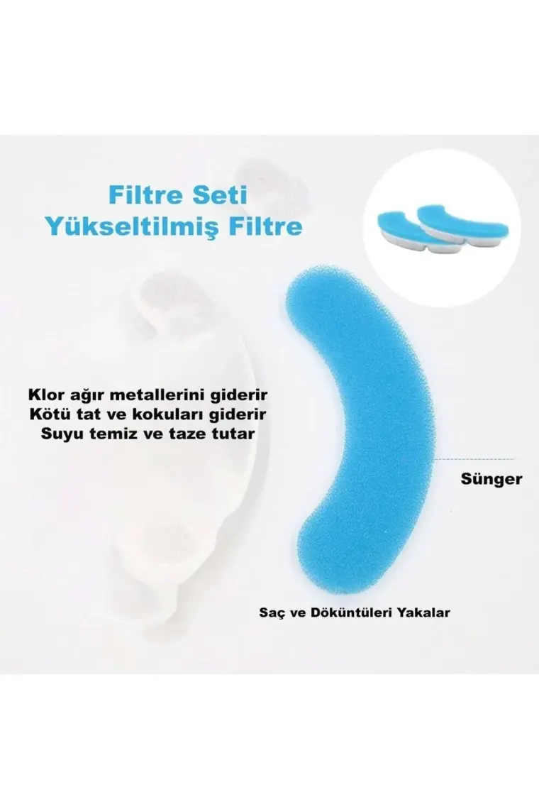 Daily Link 4 Adet Pet Kedi Su Pınarı Çeşmesi Şelalesi Için Yedek Filtre