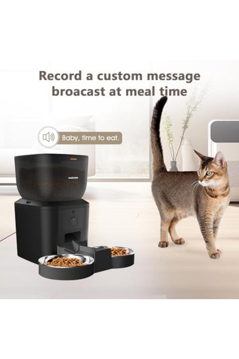 Qq025-dual Kameralı Akıllı Kedi Köpek Otomatik Mama Kabı, App Uzaktan Kontrol, Sesle Çağırm