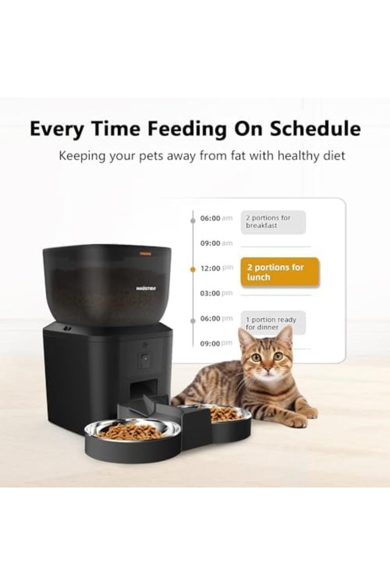 Qq025-dual Kameralı Akıllı Kedi Köpek Otomatik Mama Kabı, App Uzaktan Kontrol, Sesle Çağırm