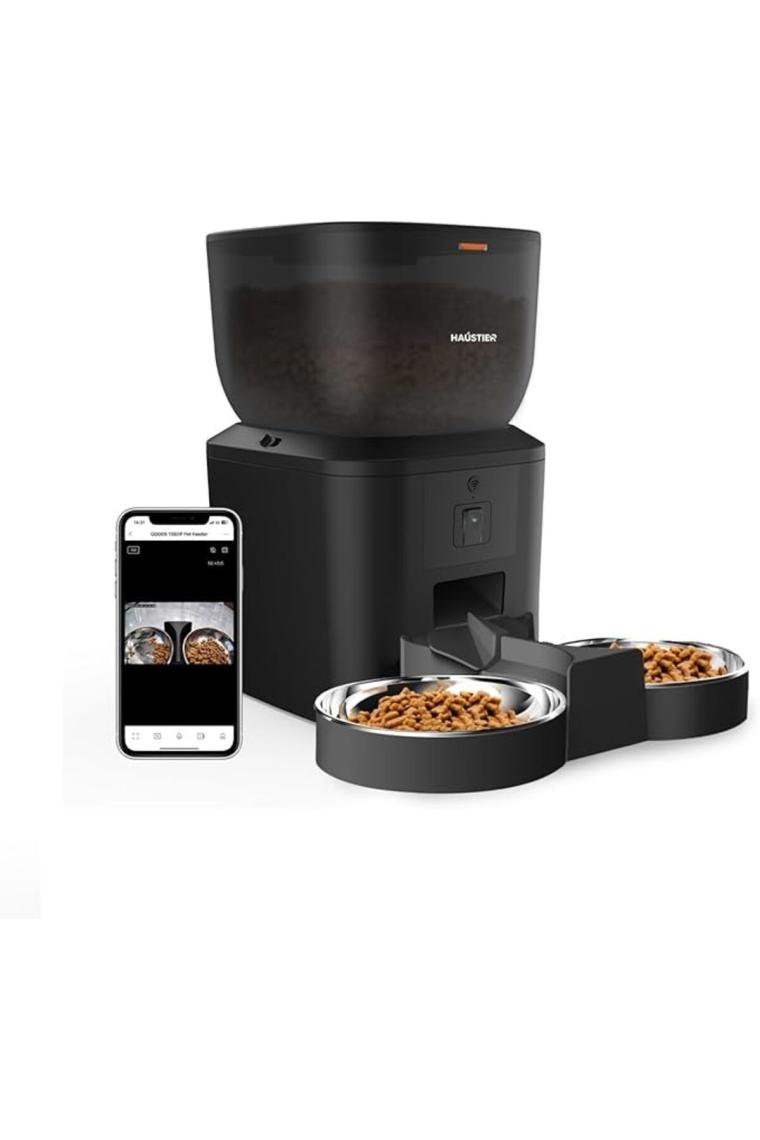 Qq025-dual Kameralı Akıllı Kedi Köpek Otomatik Mama Kabı, App Uzaktan Kontrol, Sesle Çağırm