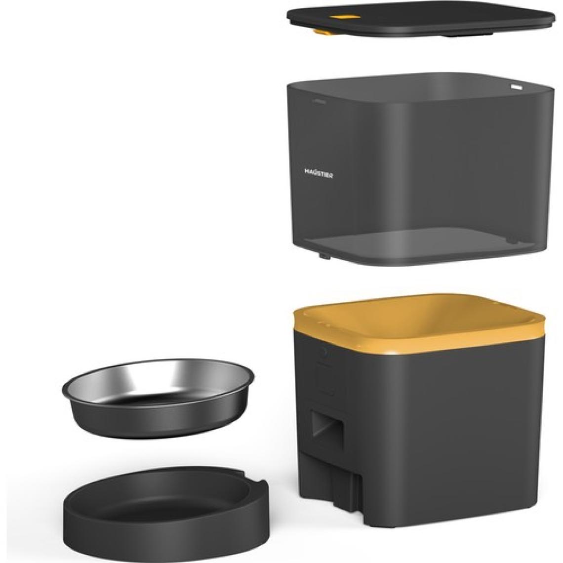 Haustier QQ003 Akıllı Kedi/köpek Otomatik Mama Kabı, App-Wifi ile Uzaktan Kontrol, Öğün Planlama,porsiyon Belirleme,6lt Hazne, Metal Kase