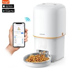 Haustier PF02 Akıllı Otomatik Kedi Mama Kabı , Tuya App-Wifi Uzaktan Kontrol, 4lt Hazne, Metal Kase
