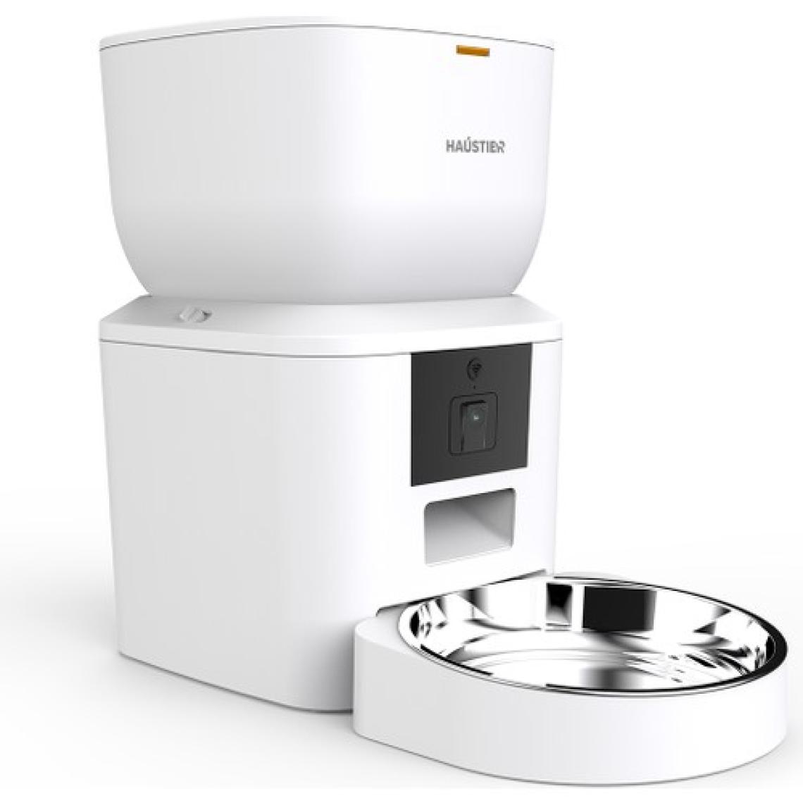 Haustier QQ025 Kameralı Akıllı Kedi Köpek Otomatik Mama Kabı, Tuya App-Wifi Uzaktan Kontrol, Sesle Çağırma, 480P Kamera, 4lt Hazne, Metal Kase