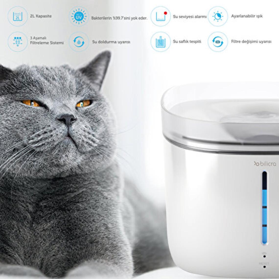 Bilicra Hydra Akıllı Otomatik Pet Su Pınarı