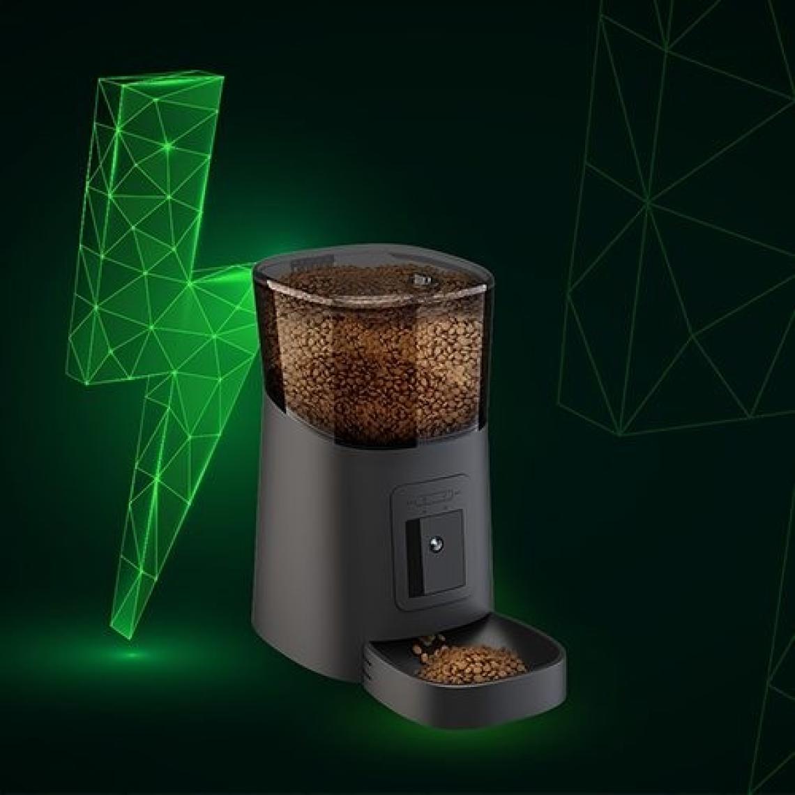 Wero Smart Pet Feeder 1080p HD Ayarlanabilir Kameralı 6 lt Kedi Köpek Besleyici - Siyah