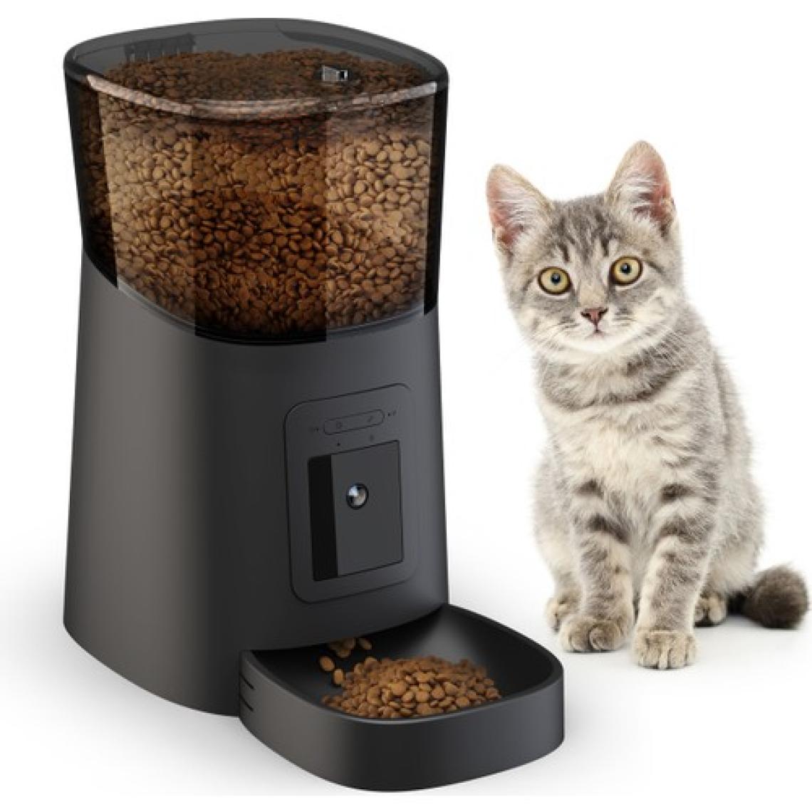 Wero Smart Pet Feeder 1080p HD Ayarlanabilir Kameralı 6 lt Kedi Köpek Besleyici - Siyah