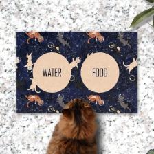 PatiPeti Uzaylı Kediler Kedi Köpek Eğitim Mama Paspası ve Beslenme Altlığı