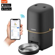Haustier PF02 Akıllı Otomatik Kedi Mama Kabı , Tuya App-Wifi Uzaktan Kontrol, 4lt Hazne, Metal Kase