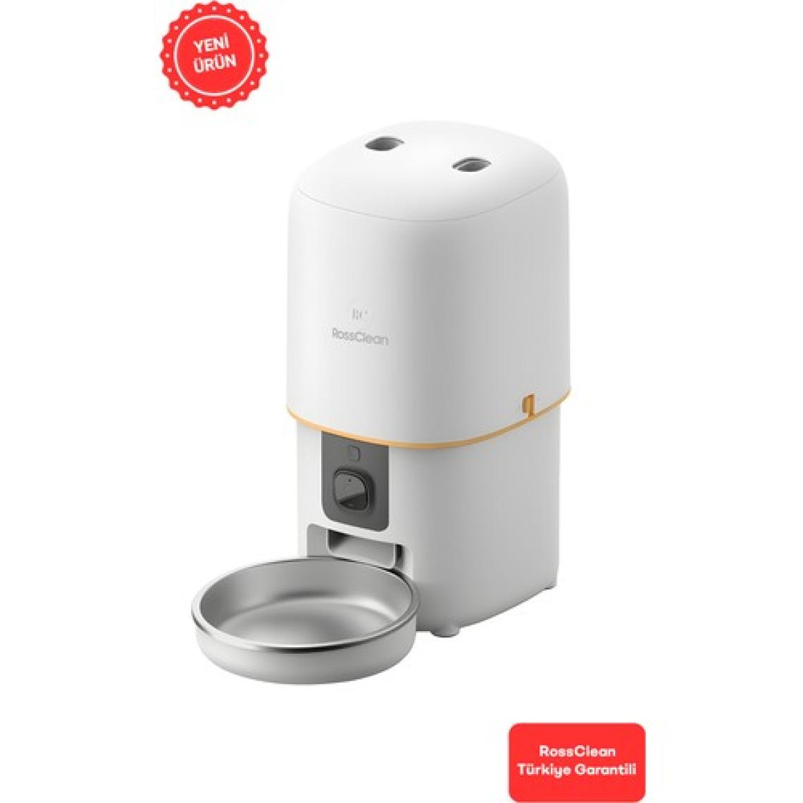 RossClean Pet Feeder 1080P Ayarlanabilir Kameralı - Wifili- Kedi Köpek Akıllı Mama Kabı