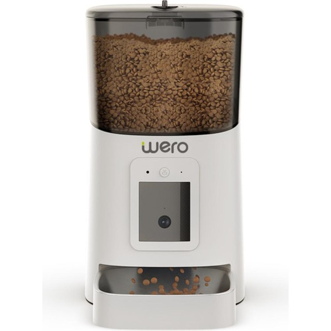 Wero Akıllı Kedi/Köpek Mama Kabı Pro (Geliştirilmiş 2025 versiyon) 1080p Ayarlanabilir Kamera, 6 Lt, Wifi Kontrol, Pet Feeder, Metal Kase