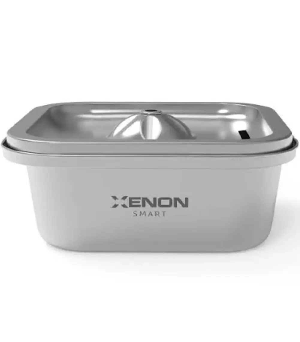 Xenon Smart Akıllı Otomatik Geniş Çelik Hazneli Su Şelalesi Ultra Sessiz Su Pınarı ve Yedek Filtre 2'li Pet Seti