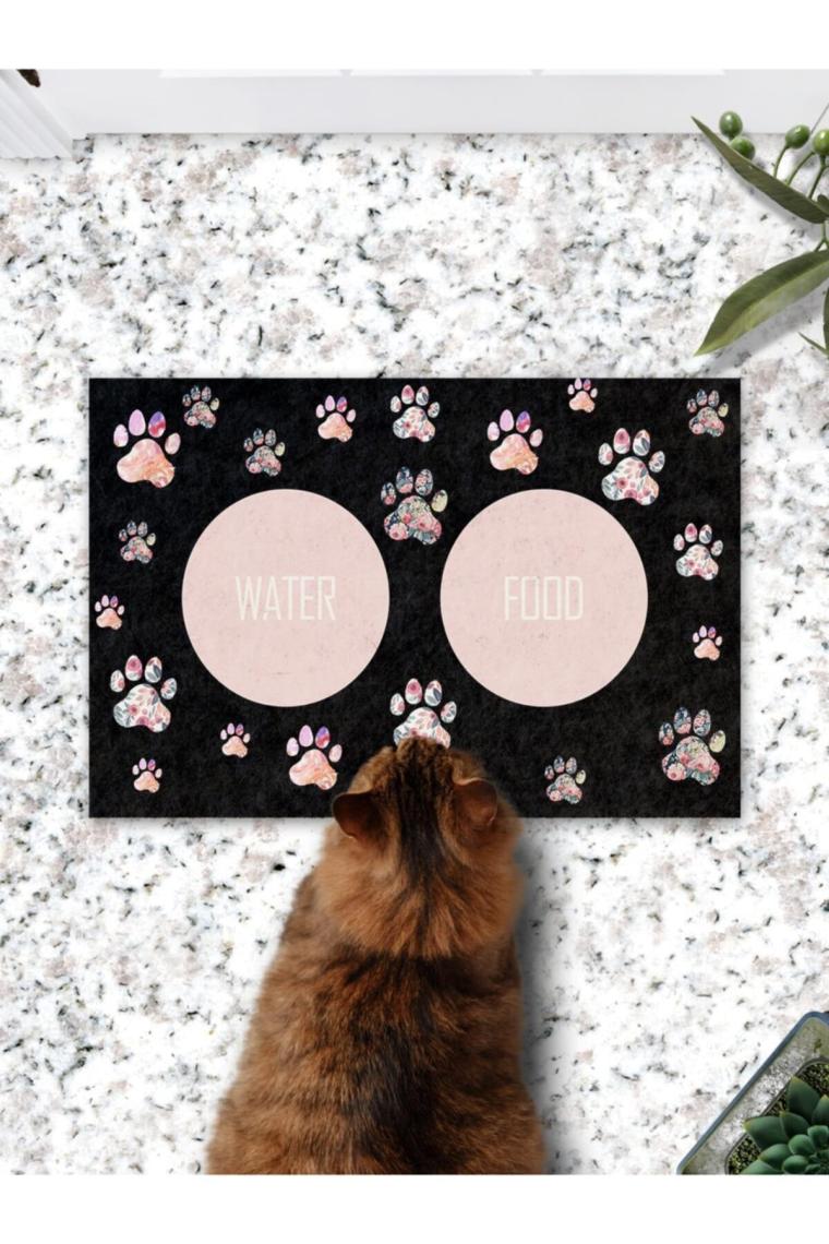 PatiPeti Renkli Patiler Kedi Köpek Eğitim Mama Paspası ve Beslenme Altlığı