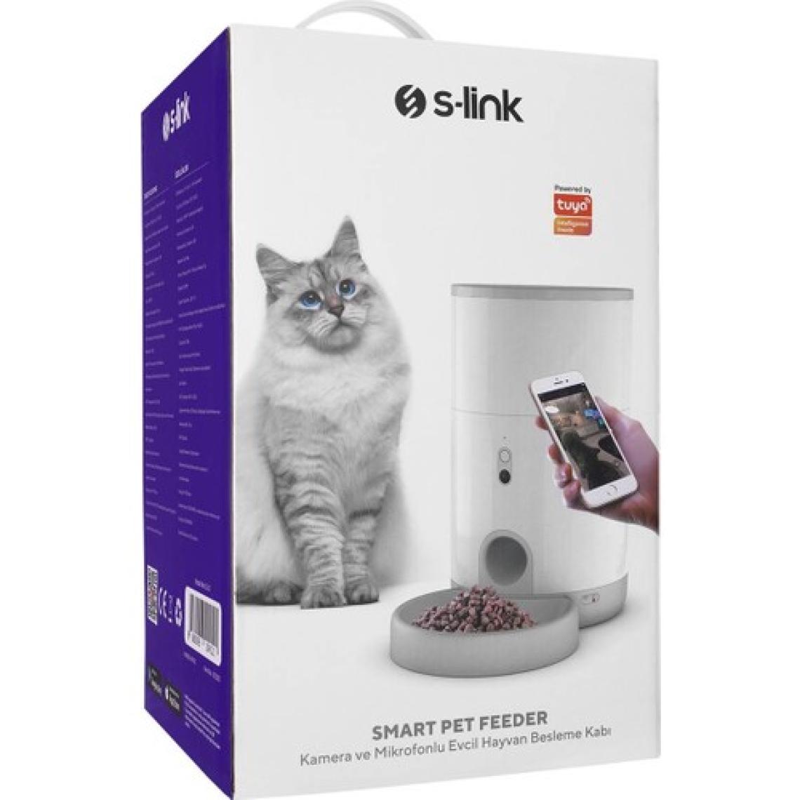 S-link Swapp SL-21 Otomatik 720P Kamera 2.6 lt Kapasite Porsiyon Kontrollü Köpek Kedi Besleyici