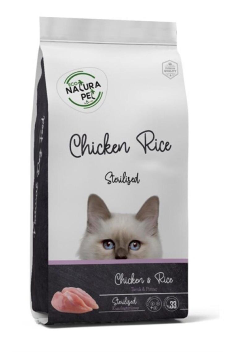 Eco Natura Sterilised Tavuklu Kısırlaştırılmış 15 kg Kedi Maması