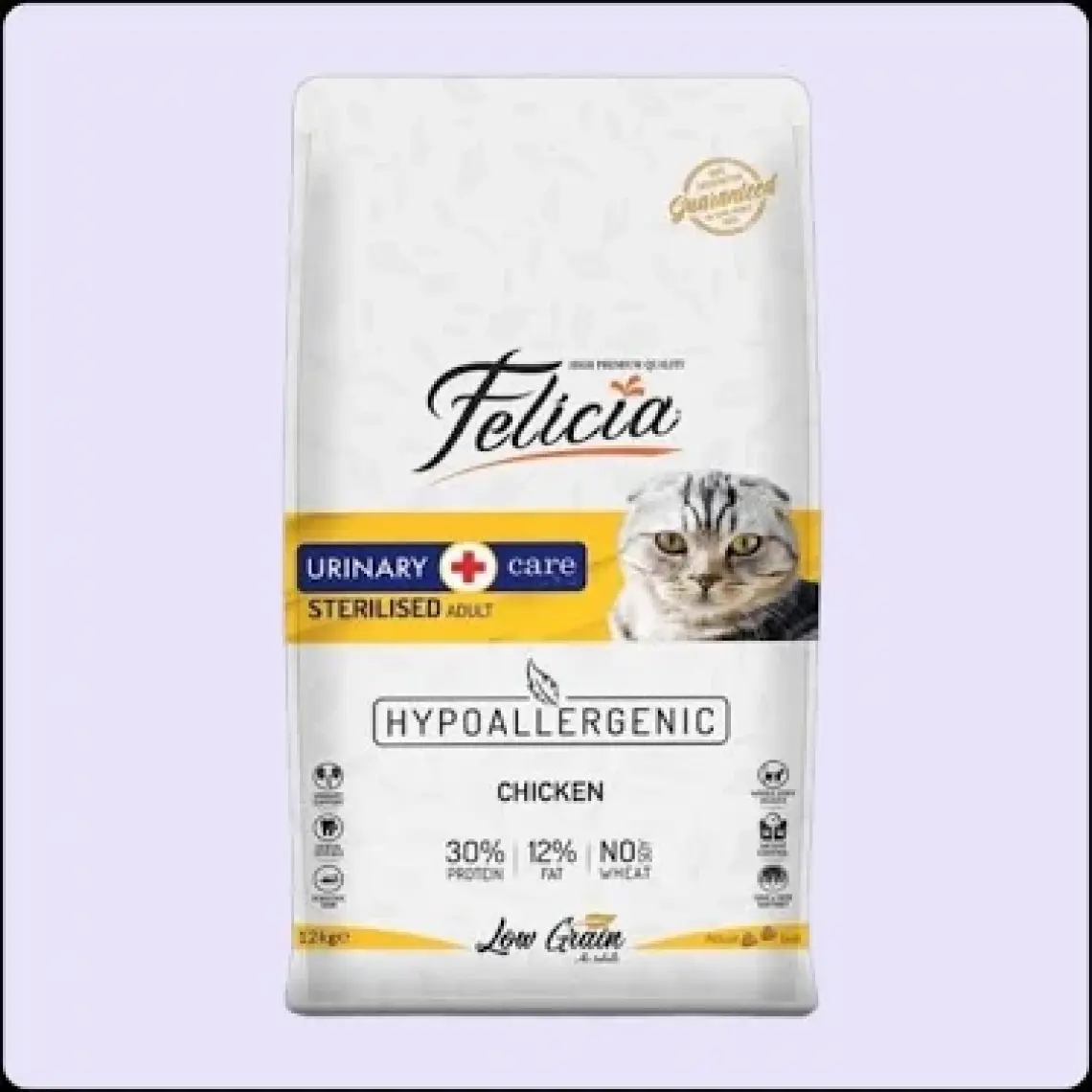 Felicia Düşük Tahıllı Hipoalerjenik Tavuklu Kısırlaştırılmış Kedi Maması 2kg