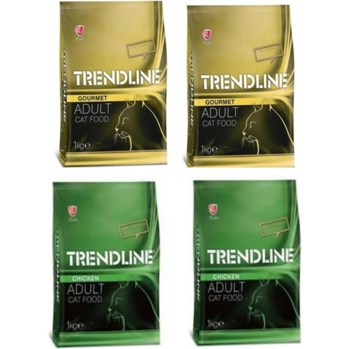 Trendline Sterilised Tavuklu Kisir Kedi Mamasi 1 kg 4'lü Set