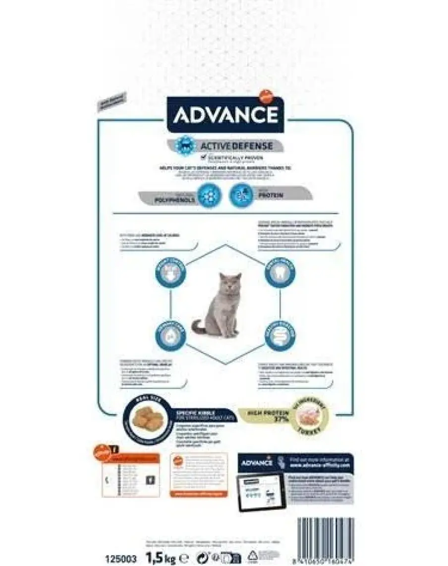 Advance Hindili Kısırlaştırılmış Kedi Maması 3 Kg