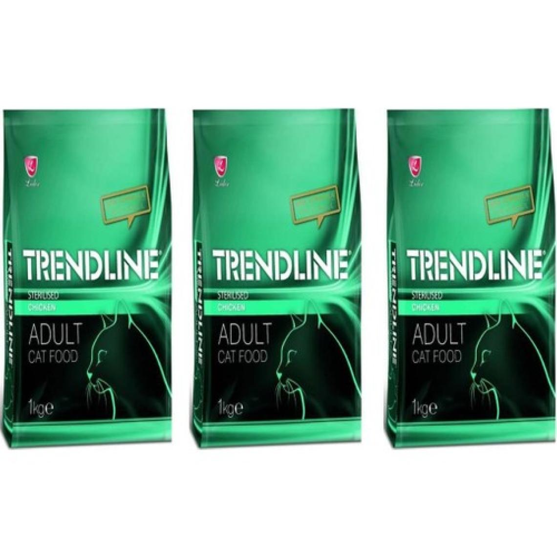 Trendline Sterilised Tavuklu Kedi Maması 1 kg 3'lü Set