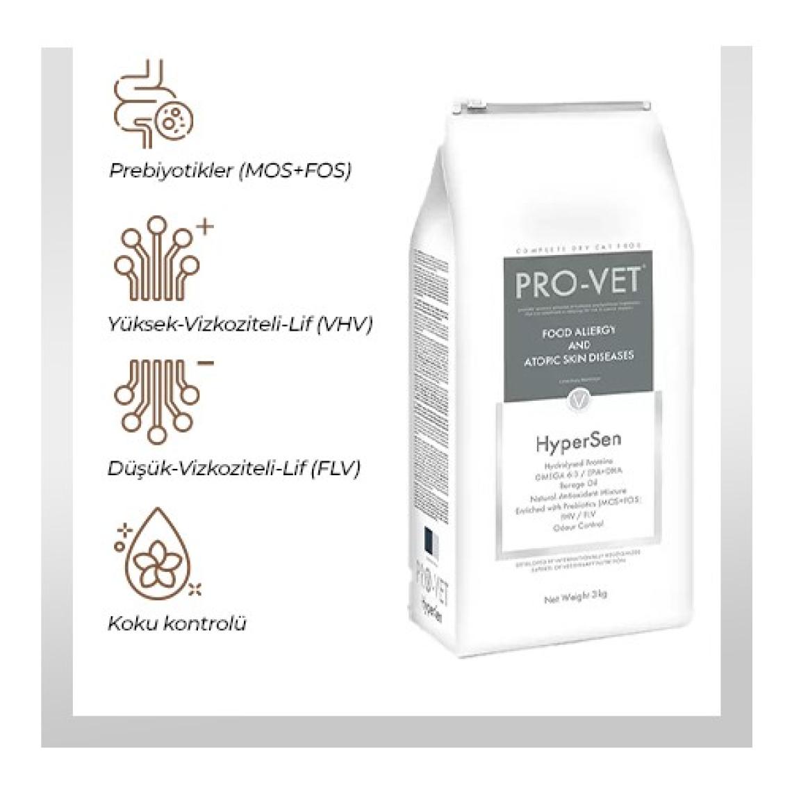 PRO-VET Hypersen Diyet Hipoalerjenik Kedi Maması 3 kg