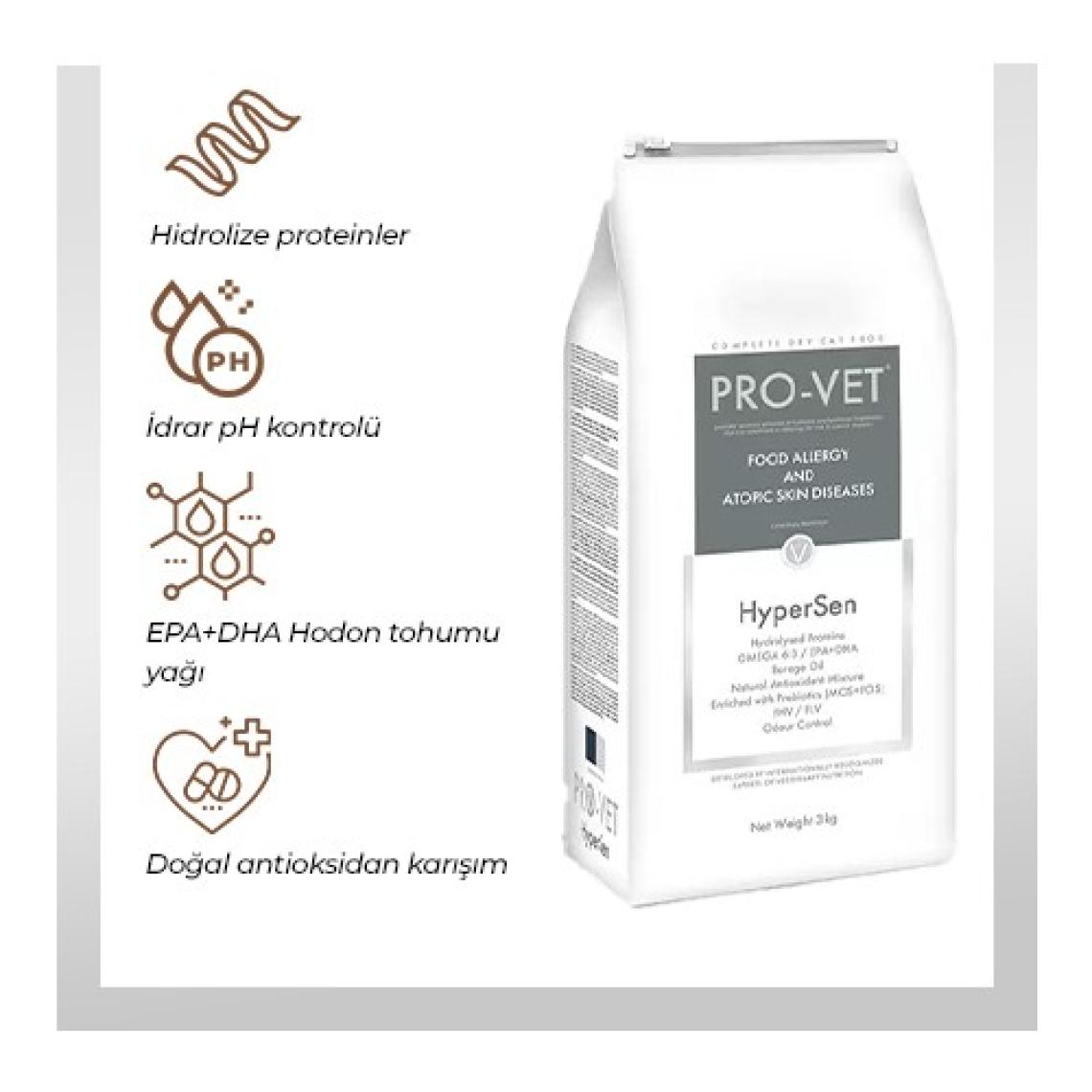 PRO-VET Hypersen Diyet Hipoalerjenik Kedi Maması 3 kg