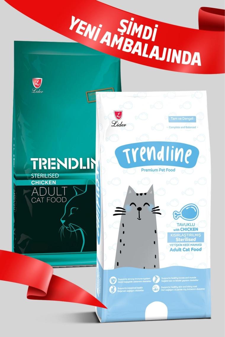 Trendline Sterilised Tavuklu Kısır Kedi Maması 1 kg * 5 Adet