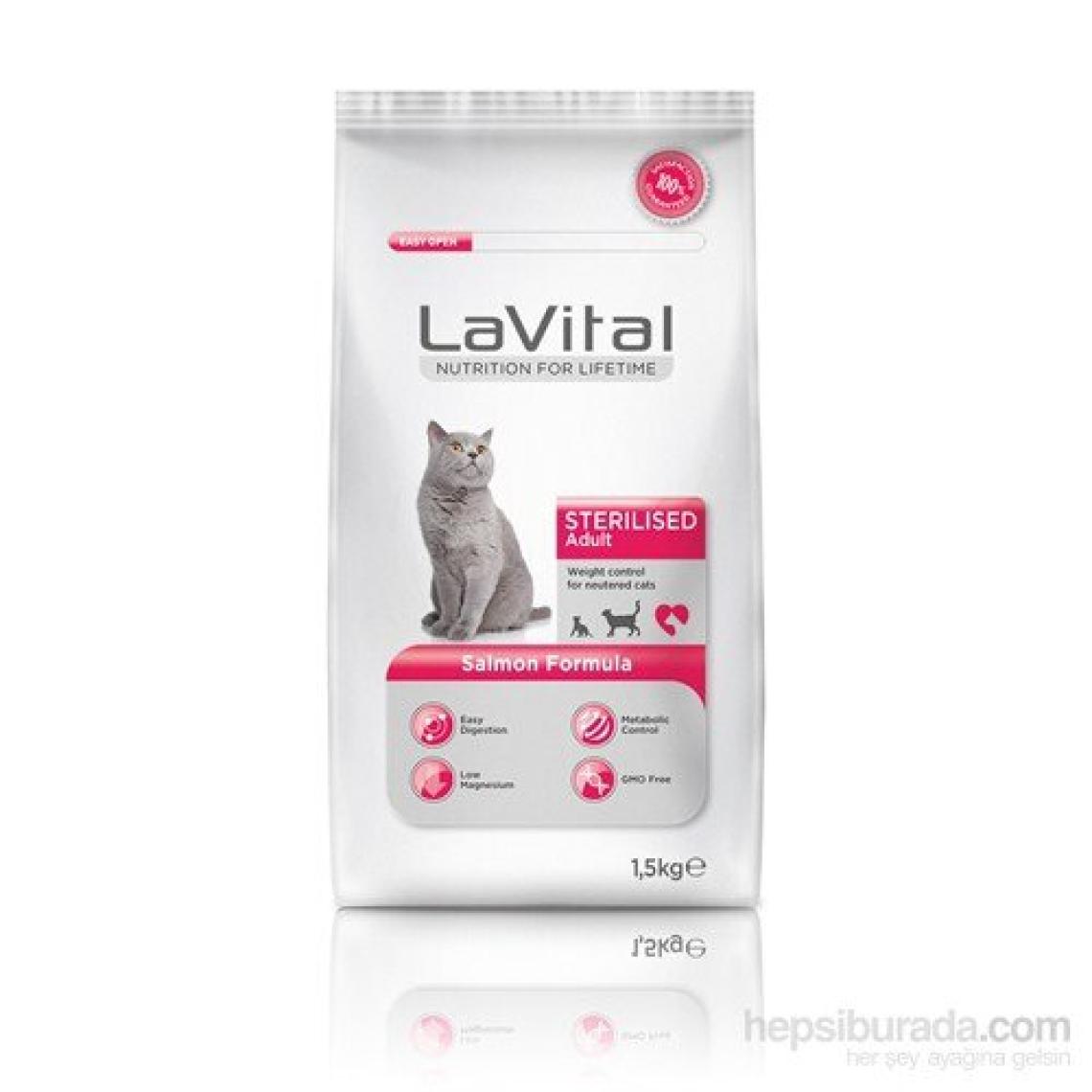 LaVital Adult Sterilsed Somonlu 1.5 kg Kısırlaştırılmış Yetişkin Kuru Kedi Maması