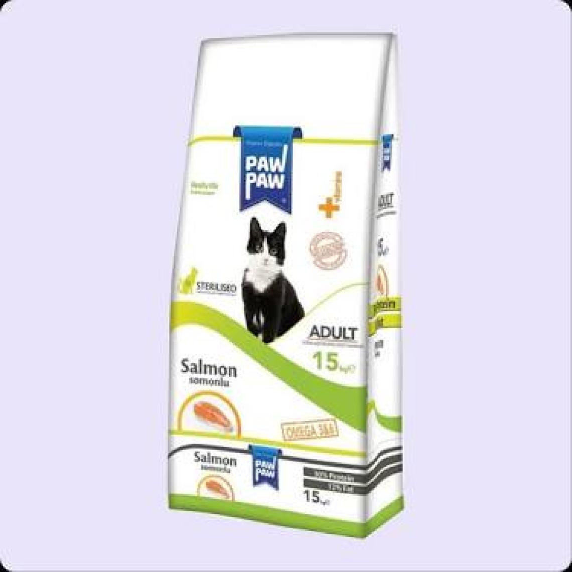 Pawpaw Sterilised Somonlu Kısırlaştırılmış Kedi Maması 15 Kg
