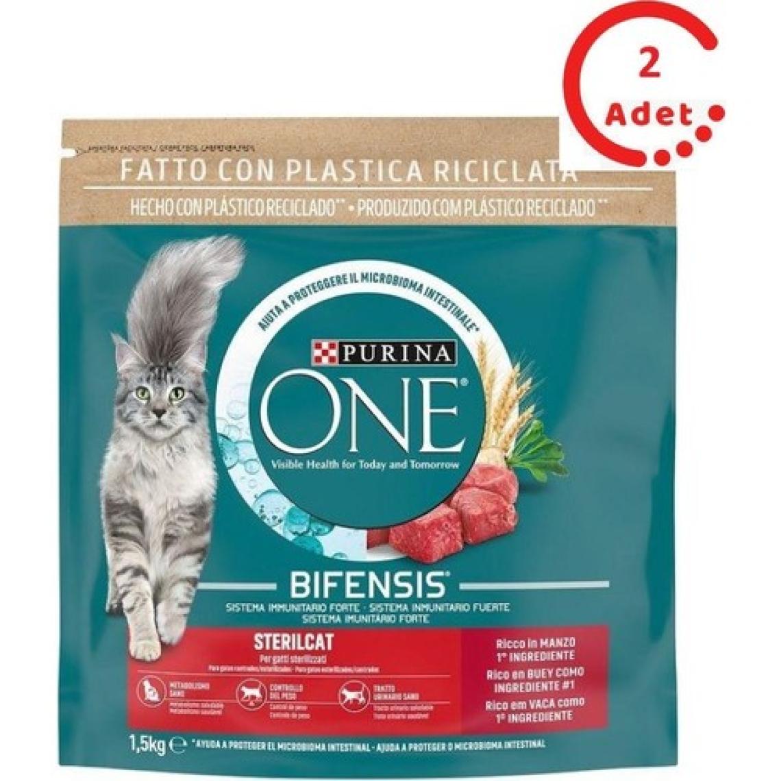 Purina One Sığır Etli Kısırlaştırılmış Yetişkin Kedi Maması 1,5 kg x 2 Adet
