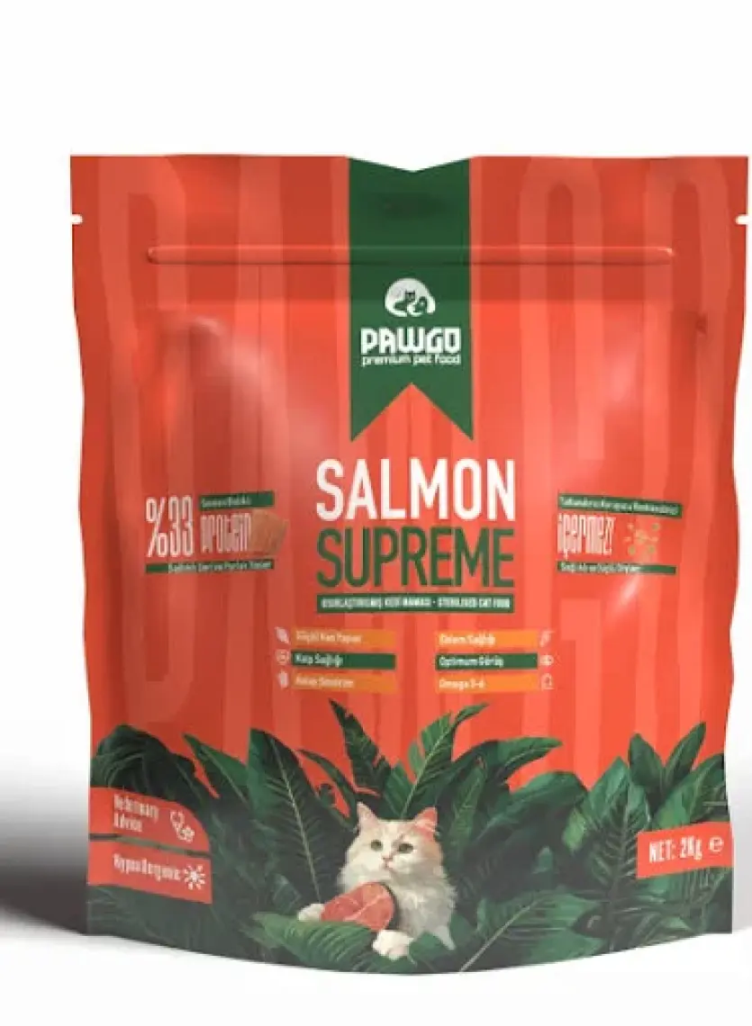Pawgo Salmon Supreme 2 Kg  | Kısırlaştırılmış | Hypoallergenic | Somonlu | Kedi Maması