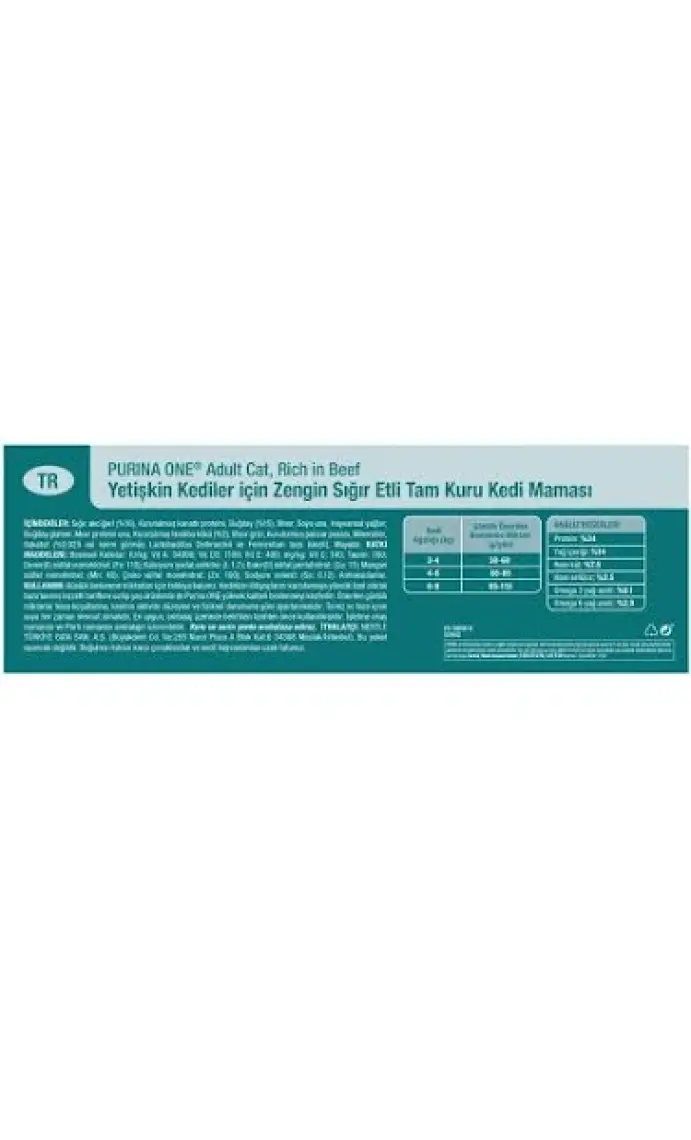 Purina One Sığır Etli Kısırlaştırılmış Kedi Maması 1,5 kg